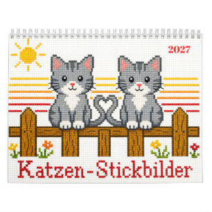 Calendario de gatos bordados 2027