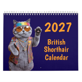 Calendario de gatos British Shorthair 2027
