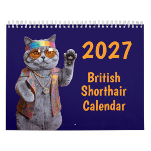 Calendario de gatos British Shorthair 2027