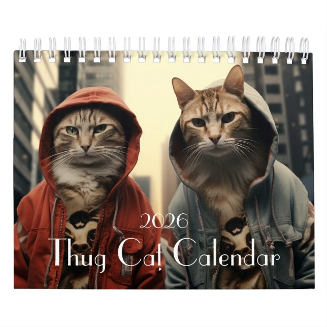 Calendario de gatos, calendario de gatos de gangst (Tapa)