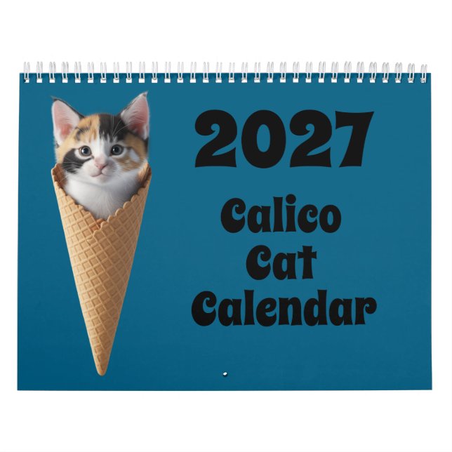 Calendario de Gatos Calico 2027 (Tapa)