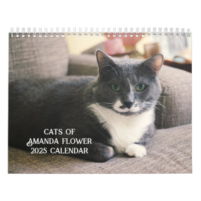 Calendario de gatos de flores de Amanda 2025 (Tapa)