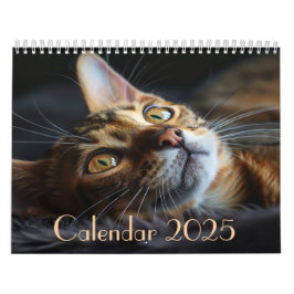 Calendario de gatos de Personalizable 2025 con not