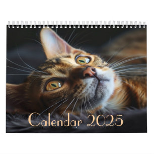 Calendario de gatos de Personalizable 2025 con not