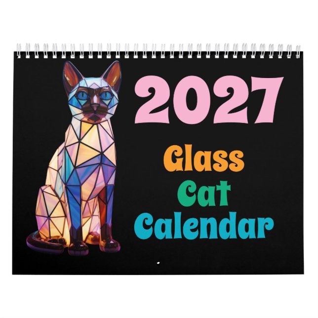 Calendario de Gatos de Vidrio 2027 (Tapa)