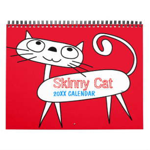 Calendario de gatos delgado