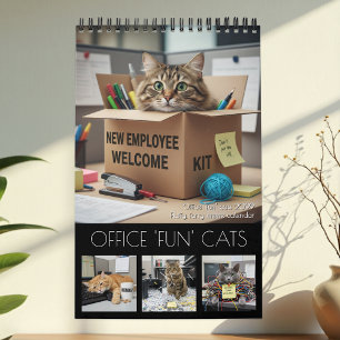 Calendario de Gatos Divertidos de Oficina 2027 / C