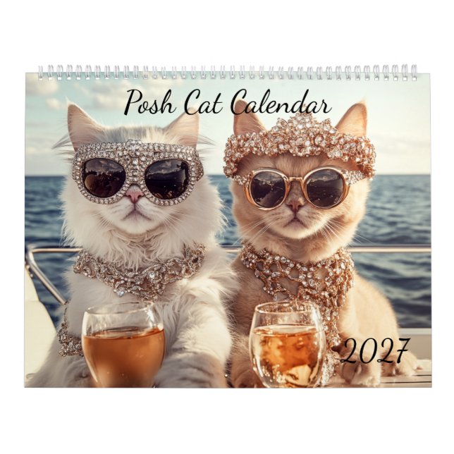 Calendario de Gatos Elegantes 2027 Gato (Tapa)