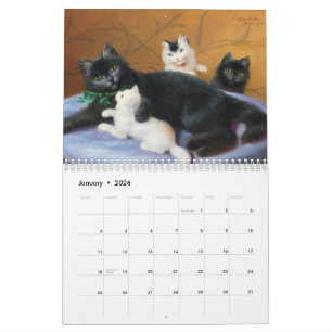 Calendario de Gatos en Arte Clásico