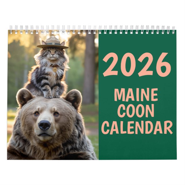 Calendario de gatos Maine Coon (Tapa)