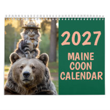 Calendario de gatos Maine Coon 2027