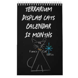 Calendario de gatos para exhibición en terrario