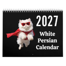 Calendario de gatos persas blancos 2027
