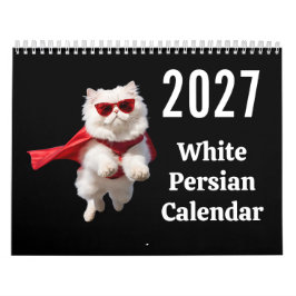 Calendario de gatos persas blancos 2027