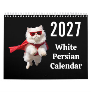 Calendario de gatos persas blancos 2027