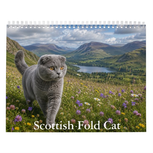 Calendario de gatos Scottish Fold  (Tapa)