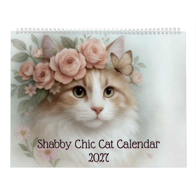Calendario de Gatos Shabby Chic 2027 (Tapa)