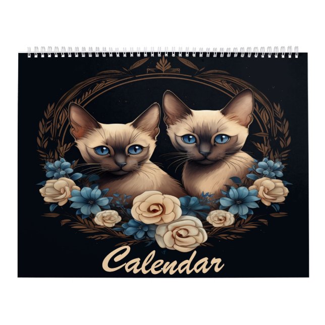 Calendario de gatos siameses (Tapa)