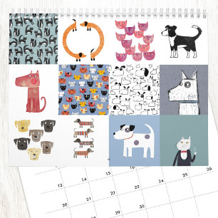 Calendario de Gatos y Perros Divertidos de Nic Squ