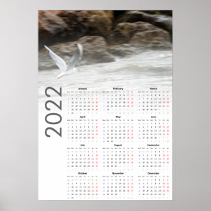 Calendario de Gaviota Póster 2022 - Lunes primero