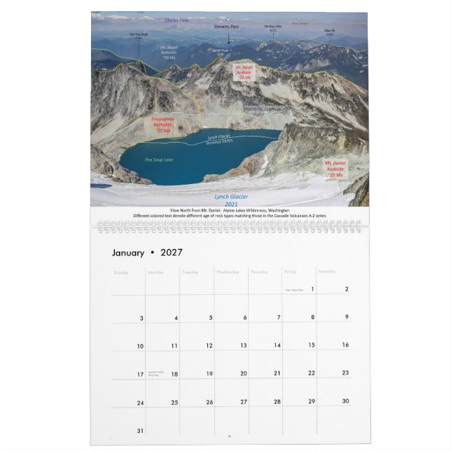 Calendario de Geología 2026 (Jan 2027)