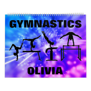 Calendario de Gimnasia Chicas Morado y Azul