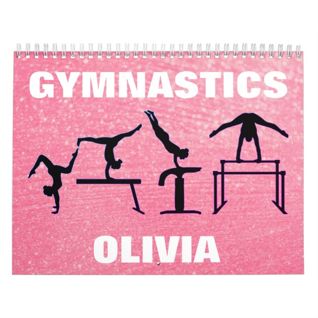 Calendario de Gimnasia Rosa Pastel (Tapa)