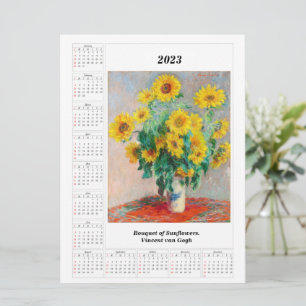 Calendario de girasoles para 2023