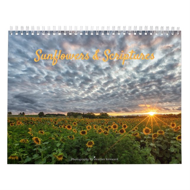 Calendario de girasoles y escrituras (Tapa)