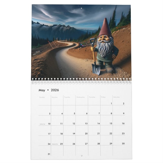 Calendario de Gnome de Trayectoria de Bicicleta de (May 2026)