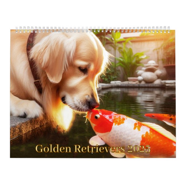 Calendario de Golden Retriever 2025 (Tapa)