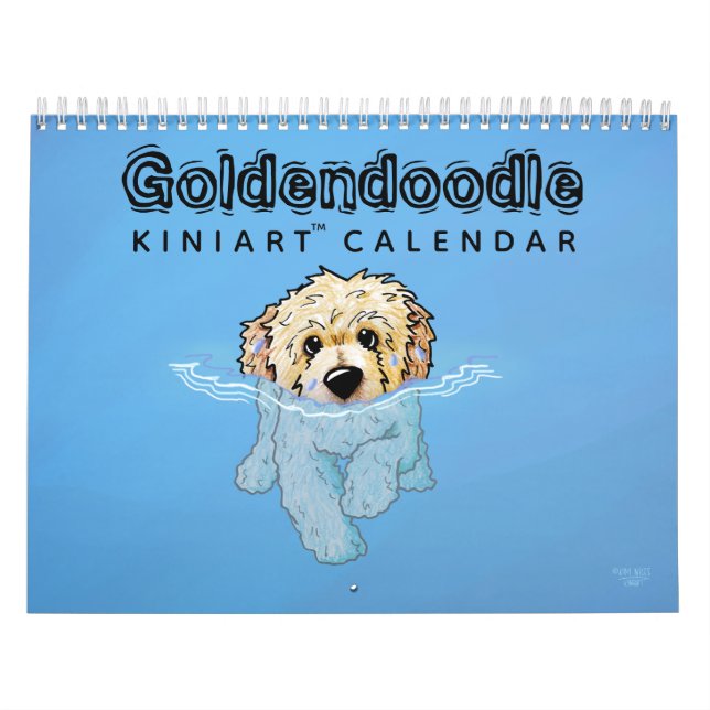 Calendario de Goldendoodle de KiniArt (Tapa)
