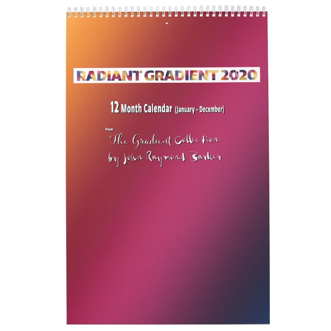 Calendario de gradiente radiante 2020 (Tapa)