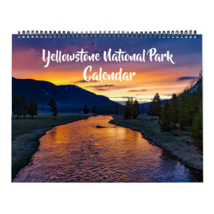 Calendario de gran tamaño del parque Yellowstone