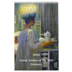Calendario de grandes artistas del siglo XIX