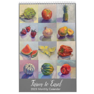 Calendario de granja a caballete 2023