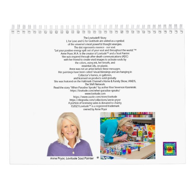 Calendario de gratitud por soledad de Anne Pryor 2 (Reverso)