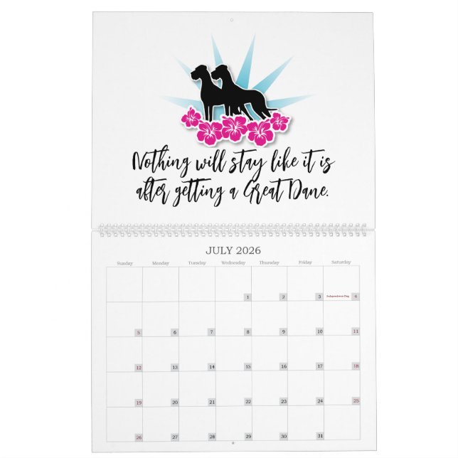 Calendario de Great Dane Graphics (Jul 2026)