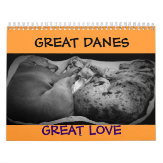 Calendario de great dane "que se relaja alrededor