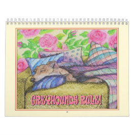 Calendario de Greyhound - Calendario de pared para