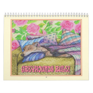 Calendario de Greyhound - Calendario de pared para