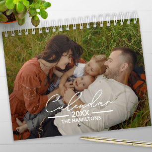 Calendario de guión chic con foto personalizada de