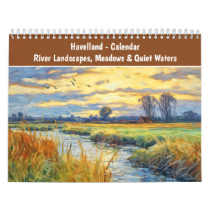 Calendario de Havelland: paisajes fluviales, prade
