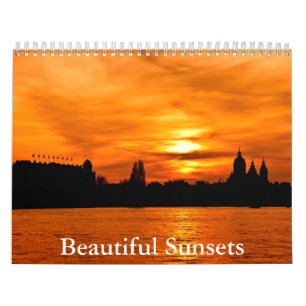 Calendario de hermosas puestas de sol