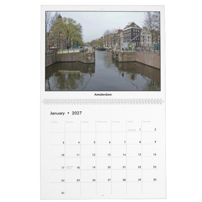 Calendario de Holanda, Bélgica, Finlandia, (Jan 2027)