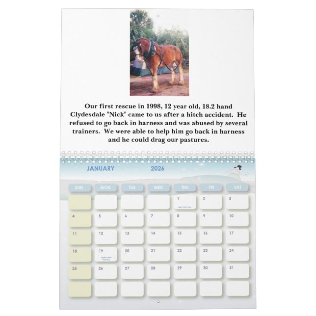 CALENDARIO DE HORSESISTERS 2010 (Jan 2026)