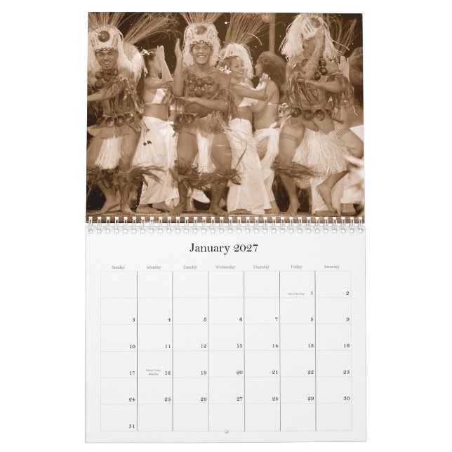 Calendario de Hui Tama Nui (Jan 2027)