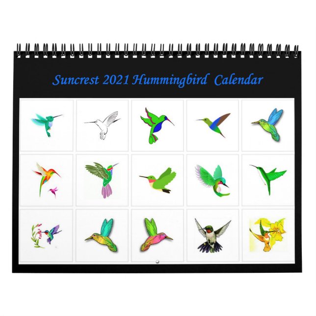 Calendario de Hummingbird de Suncrest 2021 (Tapa)