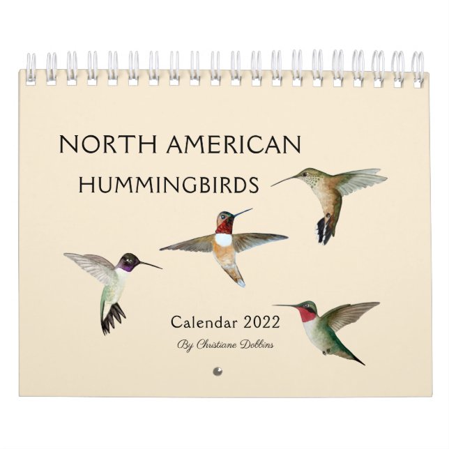 Calendario de Hummingbirds de Norteamérica (Tapa)