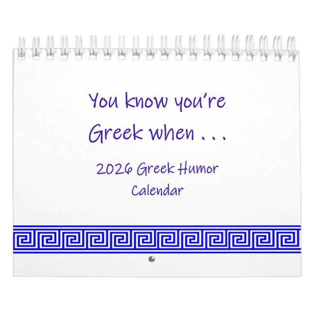 Calendario de humor griego de 2026 (Tapa)